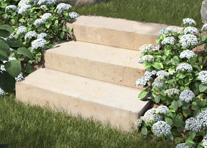 Blokové schody vápenec Cremona se zahradou