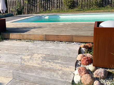 Blokové schody Silver Obráběné