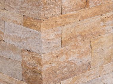 Zdicí kameny Travertine Gold Rustic řezané na míru