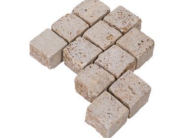 Dlažební kostky Travertin Noce exponované