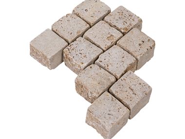 Dlažební kostky Travertin Noce exponované