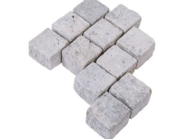 Dlažební kostky Travertin Silver exposed