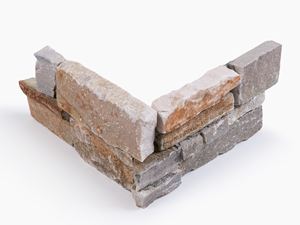 Obkladový kámen kvarcit Cordoba Red rohová část