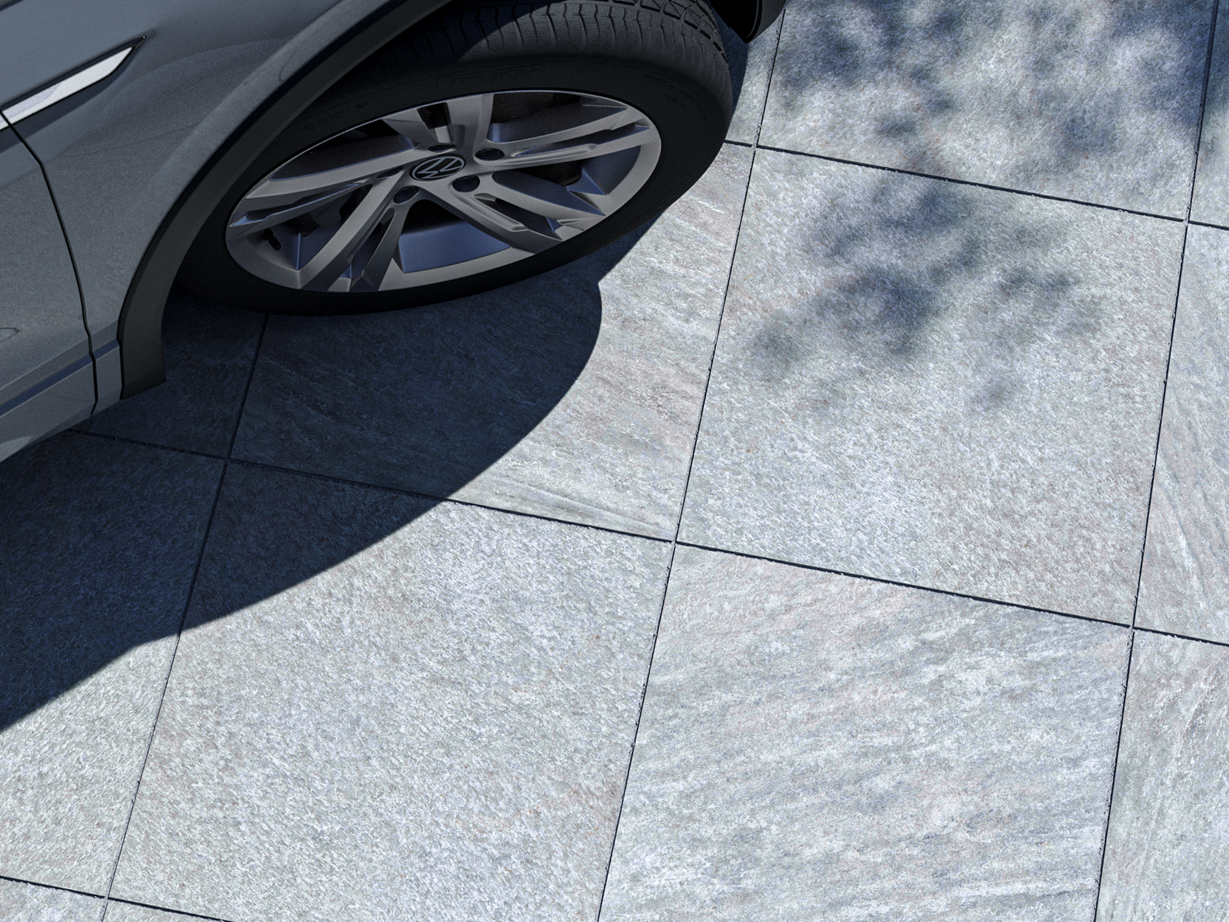 Classic Grey 3cm panel s efektem kamene: vysoce kvalitní a odolný Porcelánová kameninová dlažba s efektem kamene Classic_Grey_Gallery 1 Řezané auto