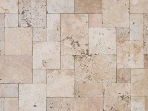 Pohled na Travertin z ptačí perspektivy Rustic Terrace v římské vazbě