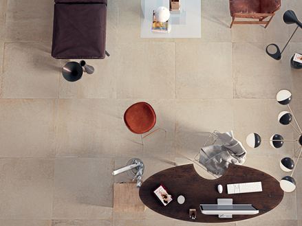 Obývací pokoj s dlaždicemi Pure Sand