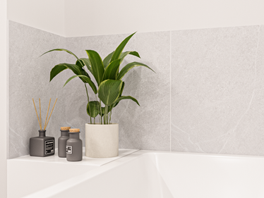 Dlaždice Brooklyn Grey nad vanou