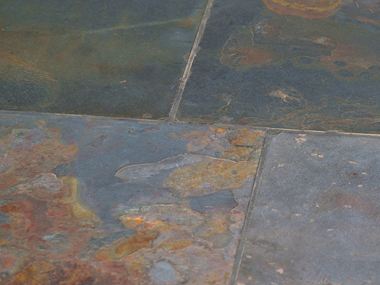 Detail: Detail břidlicových dlaždic Peacock