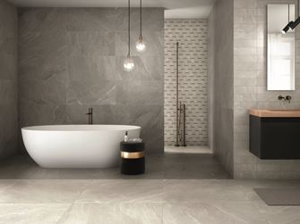 Koupelna s dlaždicemi Canyon Pearl