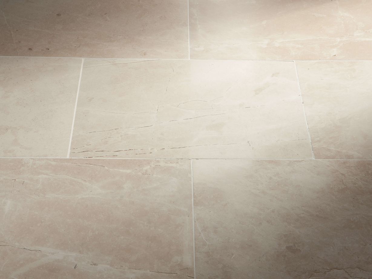 Mramorová dlažba Royal Cream leštěná se stínítkem