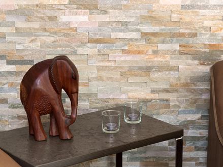 Socha slona před obložením stěny